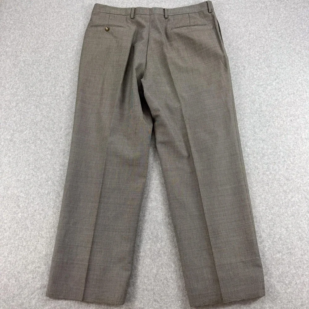 Jos A Bank Suit‎ Mens 42 Regular Gray Check Cotton Wool Jacket Pants 36x29